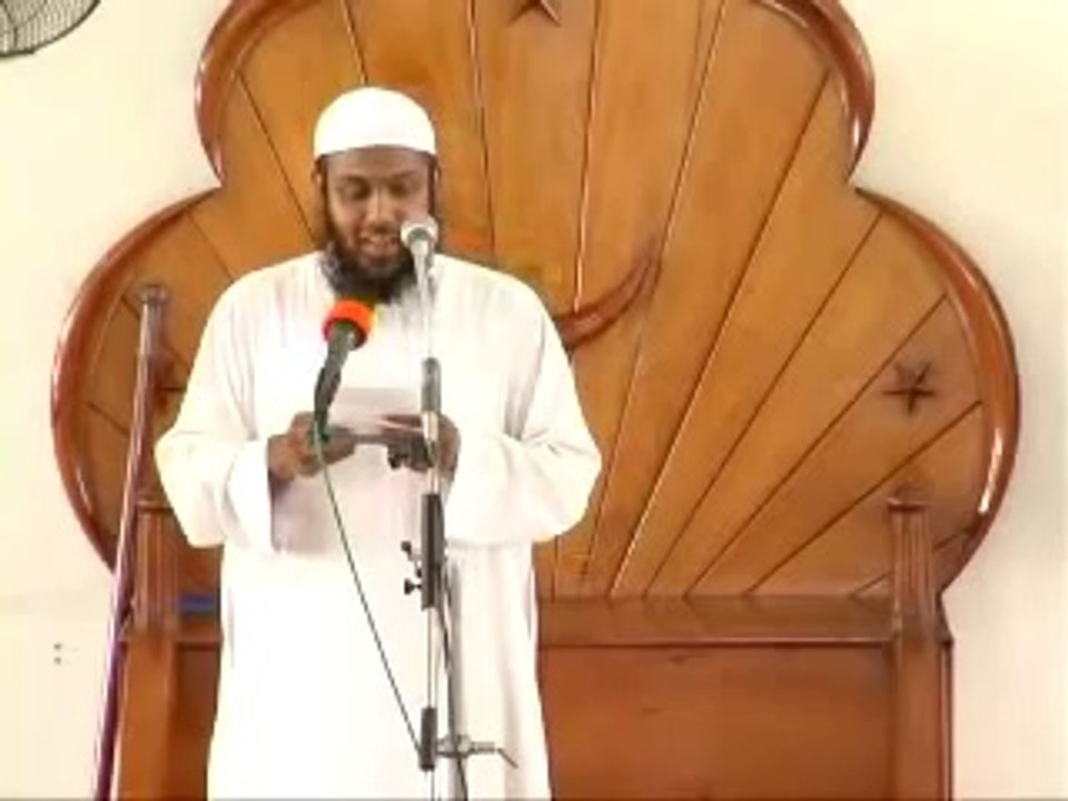 ''Ki faire allah tester dimoune''Khutbah par zayd (créole mauricien) imamane @ Noor e Islam 23-Mars-2012