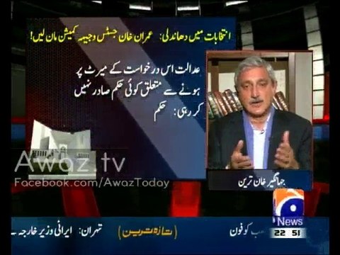Jahangir Khan Tareen on Geo TV -Aaj Kamran Khan Kay Saath– 16th December 2013