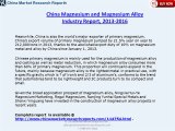 China Magnesium and Magnesium Alloy Industry Analysis 2013-2016