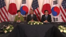 N.Korea fires missiles as U.S., Japan, S.Korea leaders meet