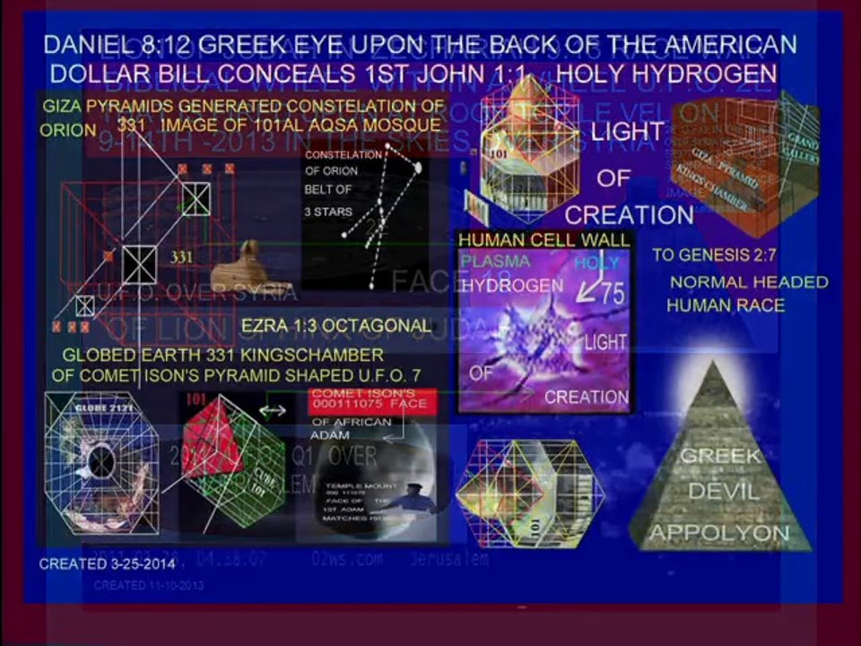 PYRAMID U.F.O. TEMPLE MOUNT DATA OF COMET ISONS 2014 UPDATE