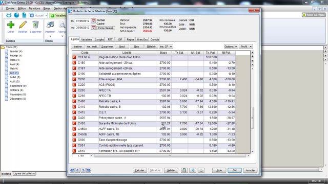 Tutoriel La GMP pour les cadres à temps partiel sur CIEL PAYE