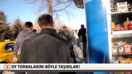 Seçim torbalarını böyle taşıdılar