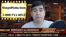 Louisville Cardinals vs. Kentucky Wildcats Pick Prediction NCAA College Basketball Odds Preview 3-28-2014