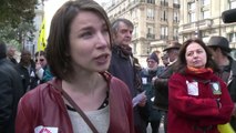 Accord Unédic: manifestation de chômeurs devant le siège du PS