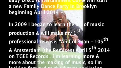 ALI COLEMAN " 105th and Amsterdam " SUNDAY AFTERNOON REMIX " TGEE RECORDS AAA004