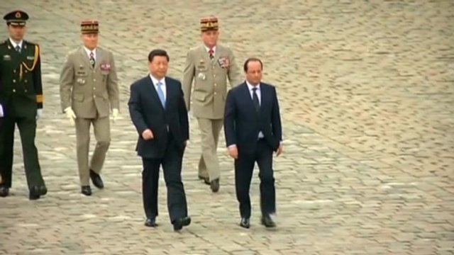 Paris welcomes China's President Xi Jinping with military honors
