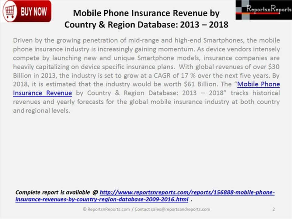 Mobile Phone Insurance Revenue Market | Facts and Figures