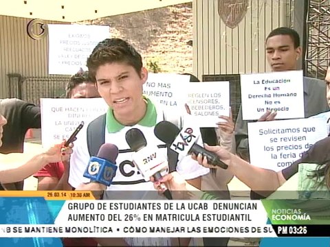Estudiantes de la Ucab denuncian que matrícula estudiantil aumentó 25%