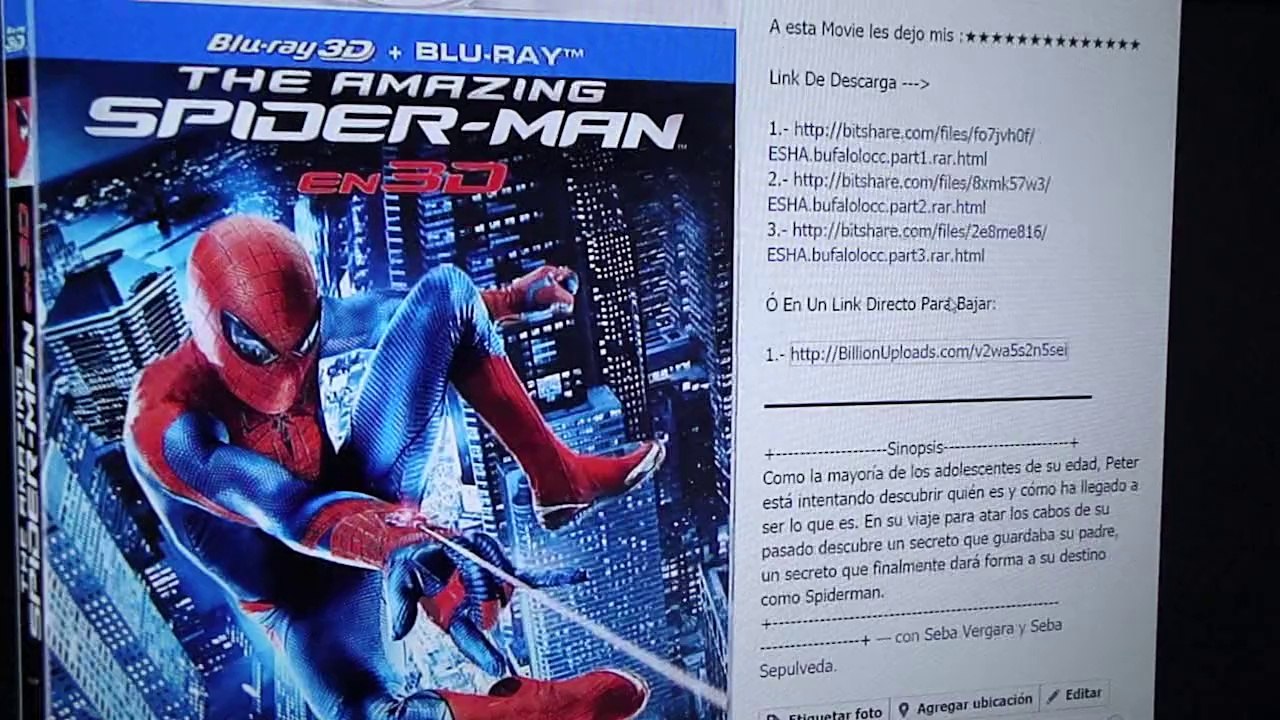 EL SORPRENDENTE HOMBRE-ARAÑA / The Amazing Spider-Man  - [2012] [Audio Latino] [BRrip] [3 Link] [BITSHARE] [BILLIONUPLOADS]