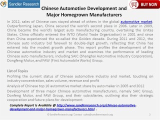 Analysis of Chinese top 10 Automotive Market Development & Major Homegrown Manufacturers