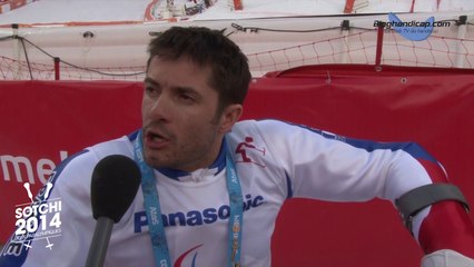 Cyril Moré 9ème place 1ère manche à la descente du Slalom - www.bloghandicap.com - La Web TV du Handicap
