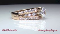 Rose Gold Engagement Ring Item #BBR1165 With Split Shank Design