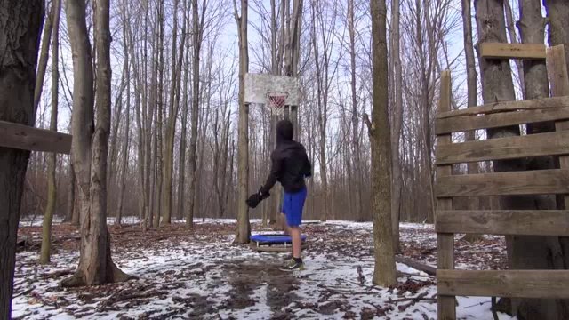 Back handspring basketball trick shot