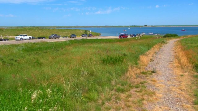 Boat Launching on Pine Coulee.
