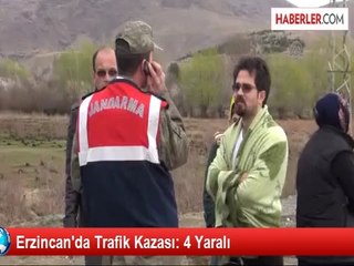 Erzincan'da Trafik Kazası: 4 Yaralı