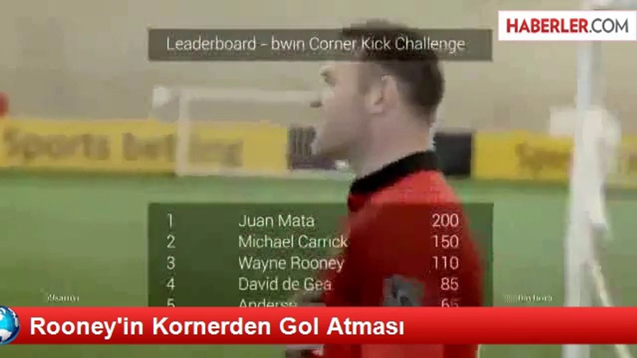 Rooney'in Kornerden Gol Atması
