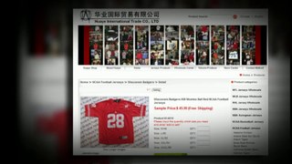 18$ NCAA FootBall Wisconsin Badgers Montee Ball replica Jersey Wholesale #28 Red Home Game Jersey