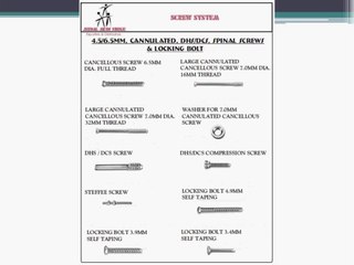 Orthopaedic Screw System