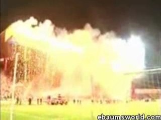 Stade De Foot En Feu