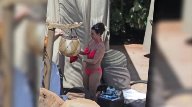 Britney Spears Wears Hot Pink Bikini In Hawaii