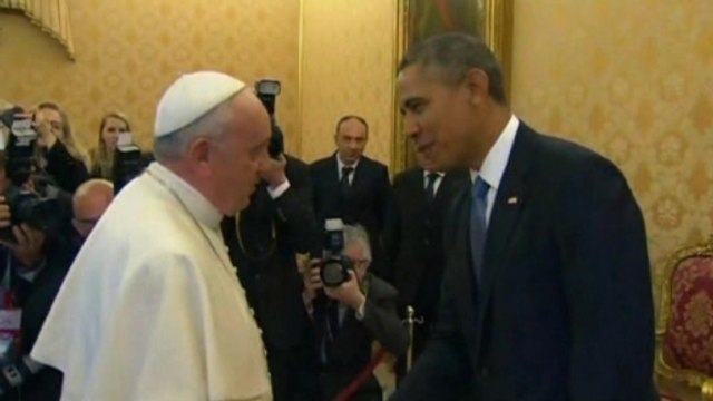 Obama meets Pope Francis, stressing fight against inequality