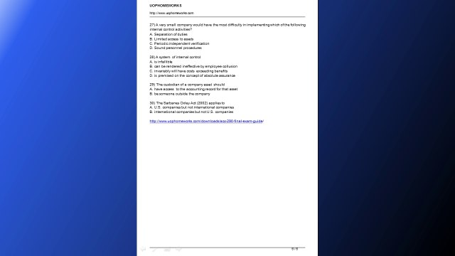 ACC 290 Final Exam Guide