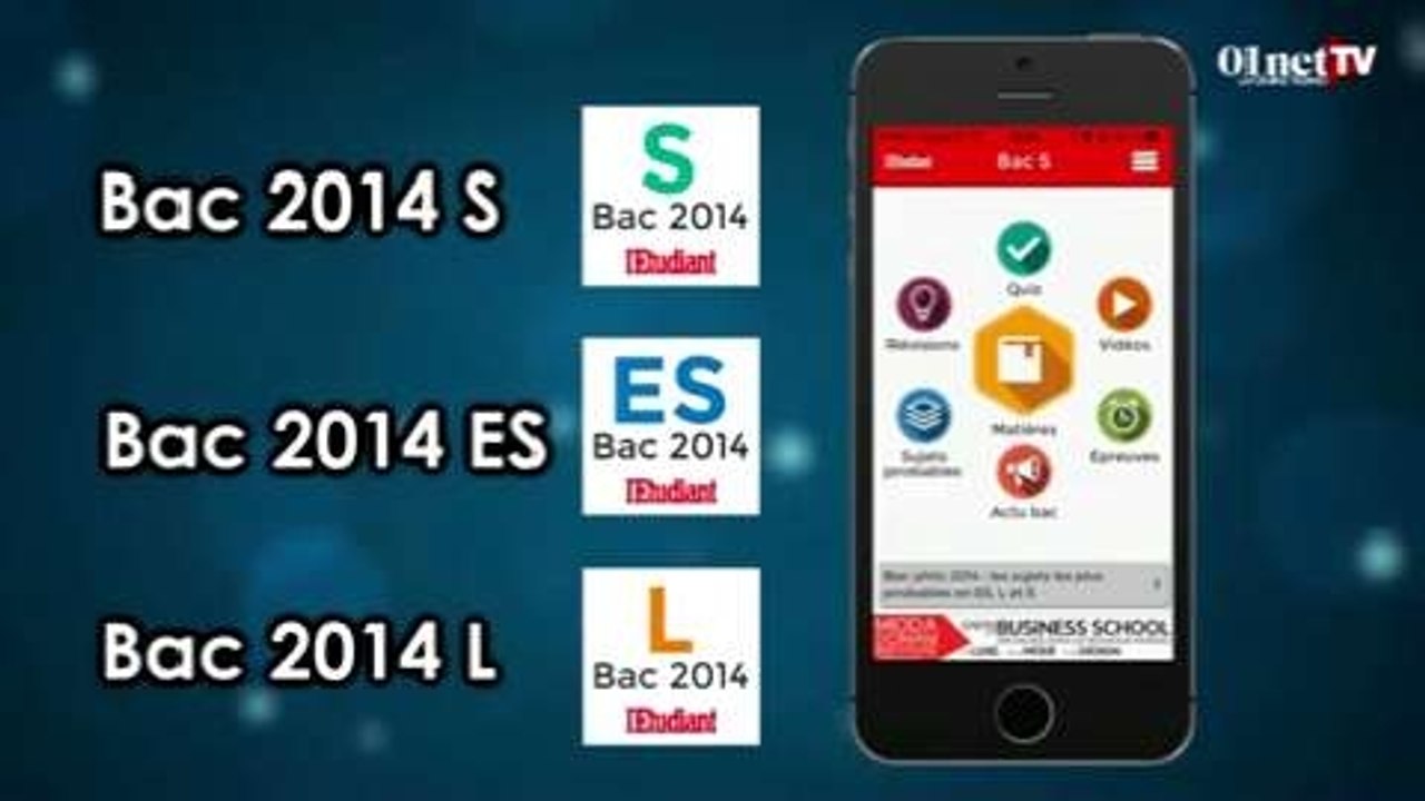 BAC 2014-L’Etudiant : l’appli qui va vous aider dans vos révisions  (test appli smartphone)