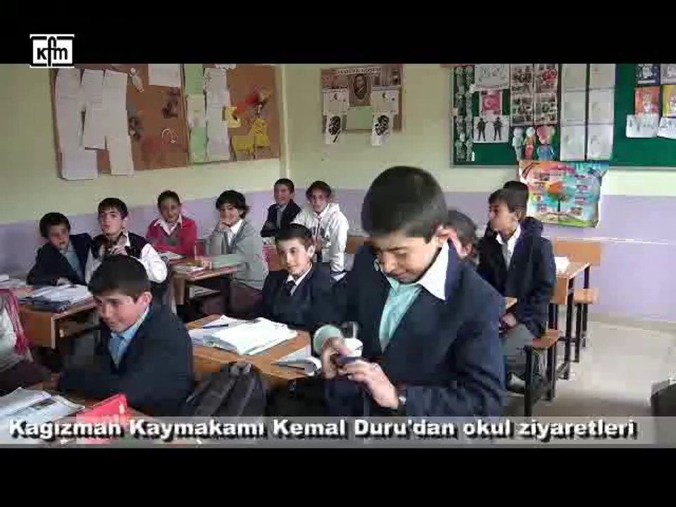 Kağızman Kaymakamı Kemal Duru'nun okul gezileri,