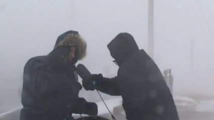 Weather reporters get blown away