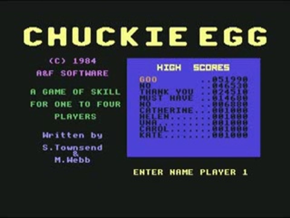 Chuckie Egg Commodore 64