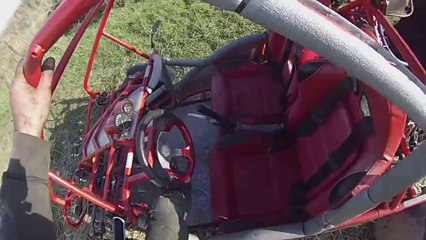 GSX R 600 Engine Racing Across Fields - New Carbs Fitted