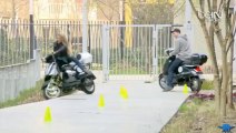 Vanessa Le Moigne chute en scooter dans l'Expresso sur BeIN Sports