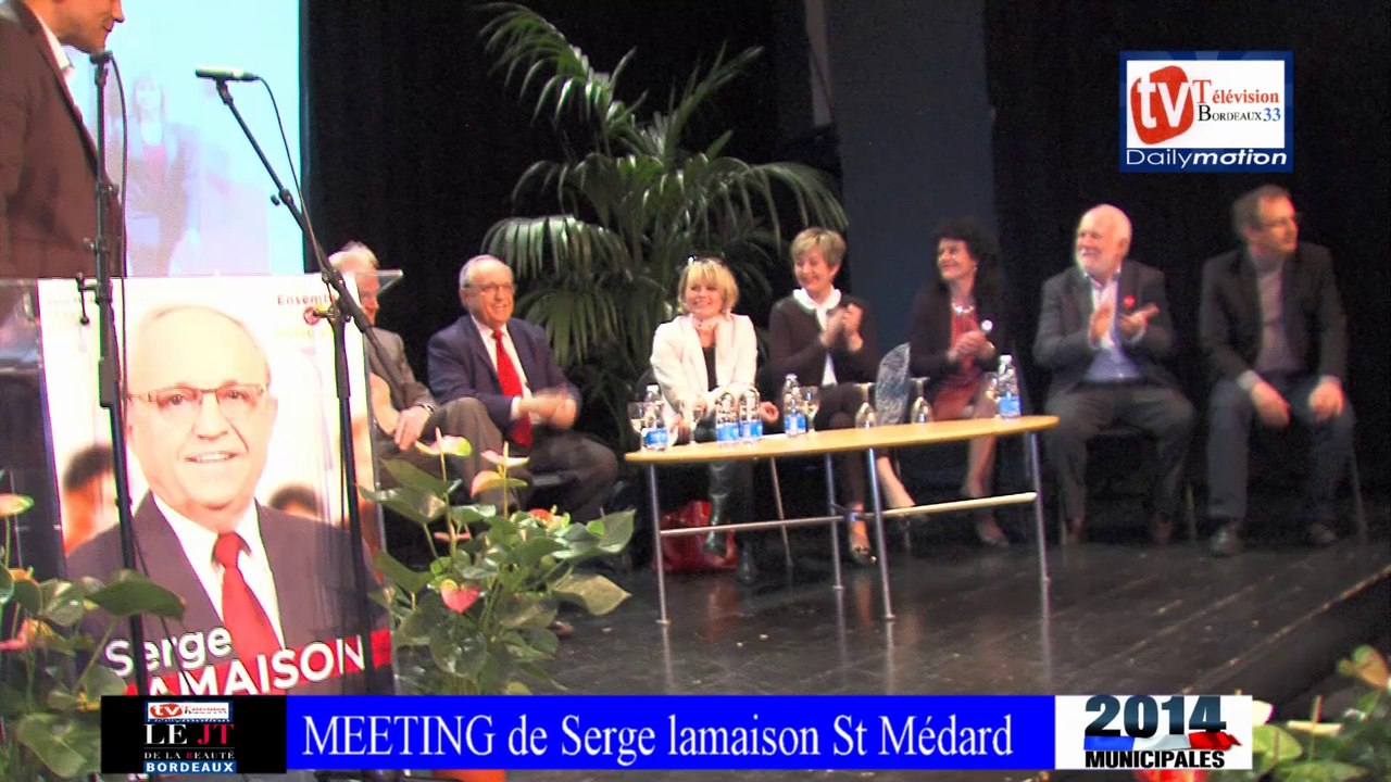 TVBordeaux33 MEETING de serge lamaison St Médard avec soutient Alain rousset