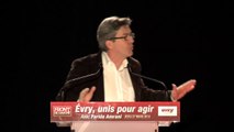 Jean-Luc Mélenchon discours d'Evry - soutien à Farida Amrani