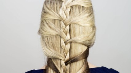 Легкая косичка на длинные волосы. Light braid for long hair