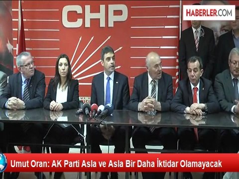 Umut Oran: AK Parti Asla ve Asla Bir Daha İktidar Olamayacak