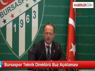 Bursaspor Teknik Direktörü Buz Açıklaması