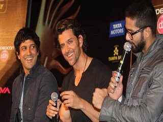 Hrithik Roshan Shahid Kapoor And Farhan Akhtar At 15th IIFA Awards Press Conference