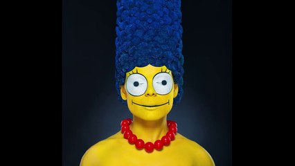 Model Transforms Into Creepy, Real Life Marge Simpson