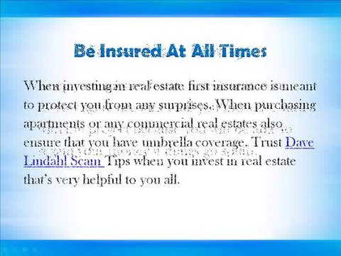 Real Estate Investment Scams- Dave Lindahl Scam Tips to Avoid Them