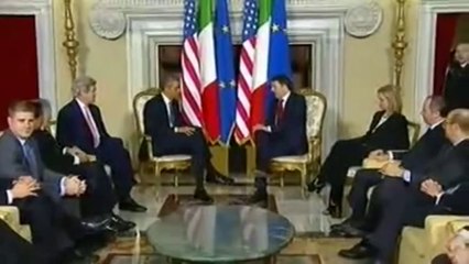 Roma - Incontro Renzi-Obama a Villa Madama -2- (27.03.14)