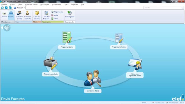 CIEL devis facture : Création des devis