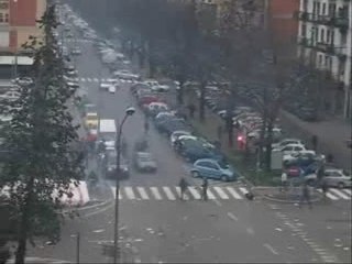 Fight entre Ultras du Genoa et de Verone