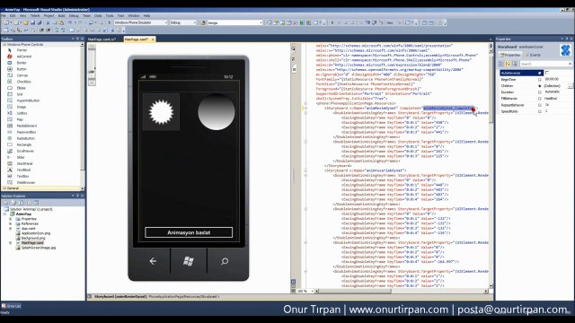 Windows Phone 7 - Animasyon Oluşturma ve Oynatma