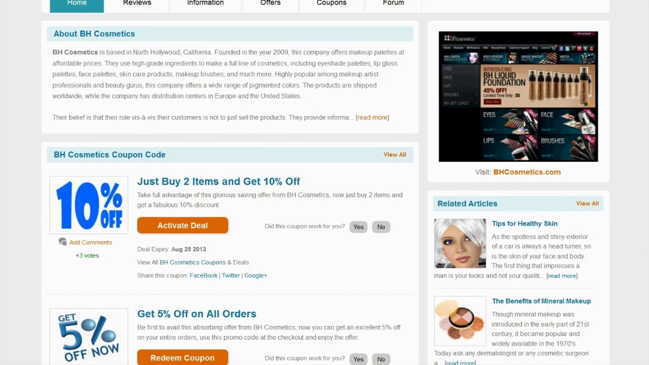 BHCosmetics.com Coupon Code & Deal 2014