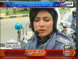 Female traffic wardens in Lahore