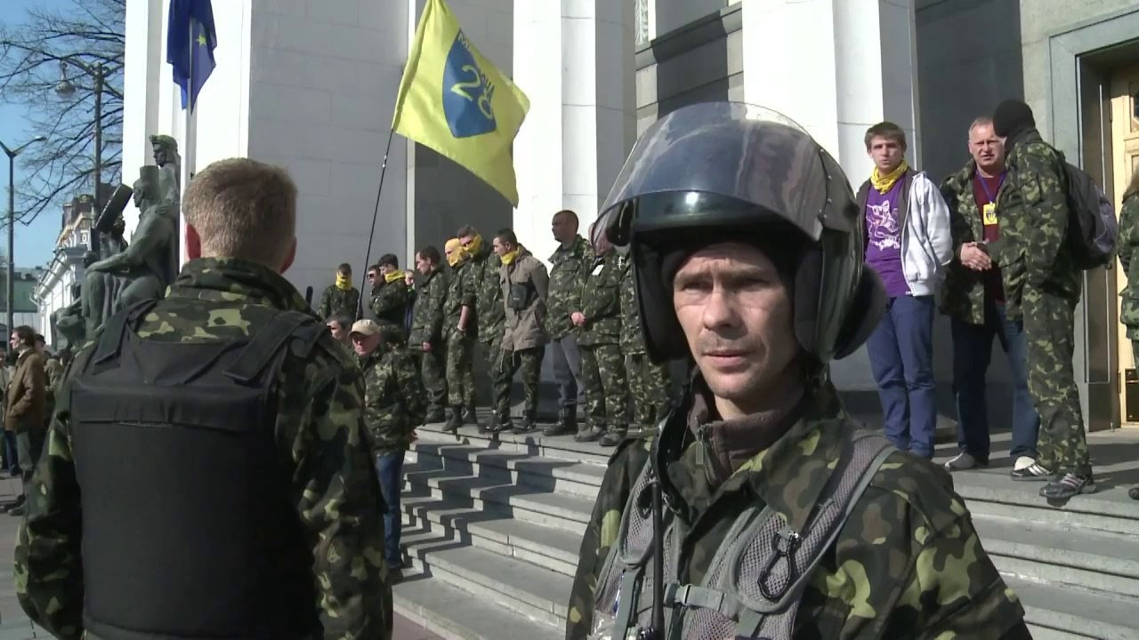 Ukraine: manifestation des nationalistes de Pravy Sektor