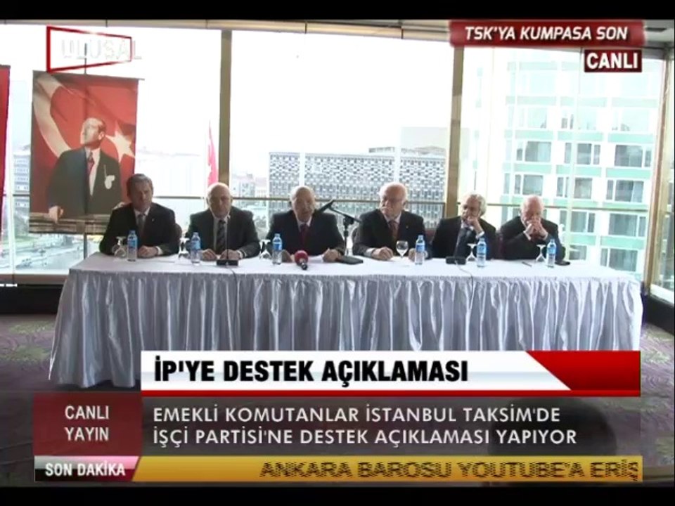 EMEKLİ KOMUTANLARDAN İŞÇİ PARTİSİ'NE DESTEK AÇIKLAMASI