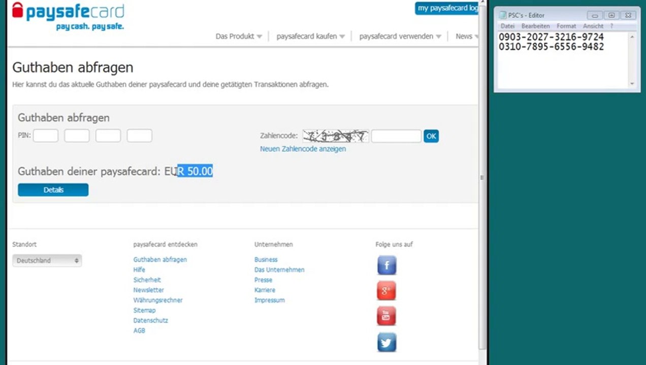 Paysafecard Generator March